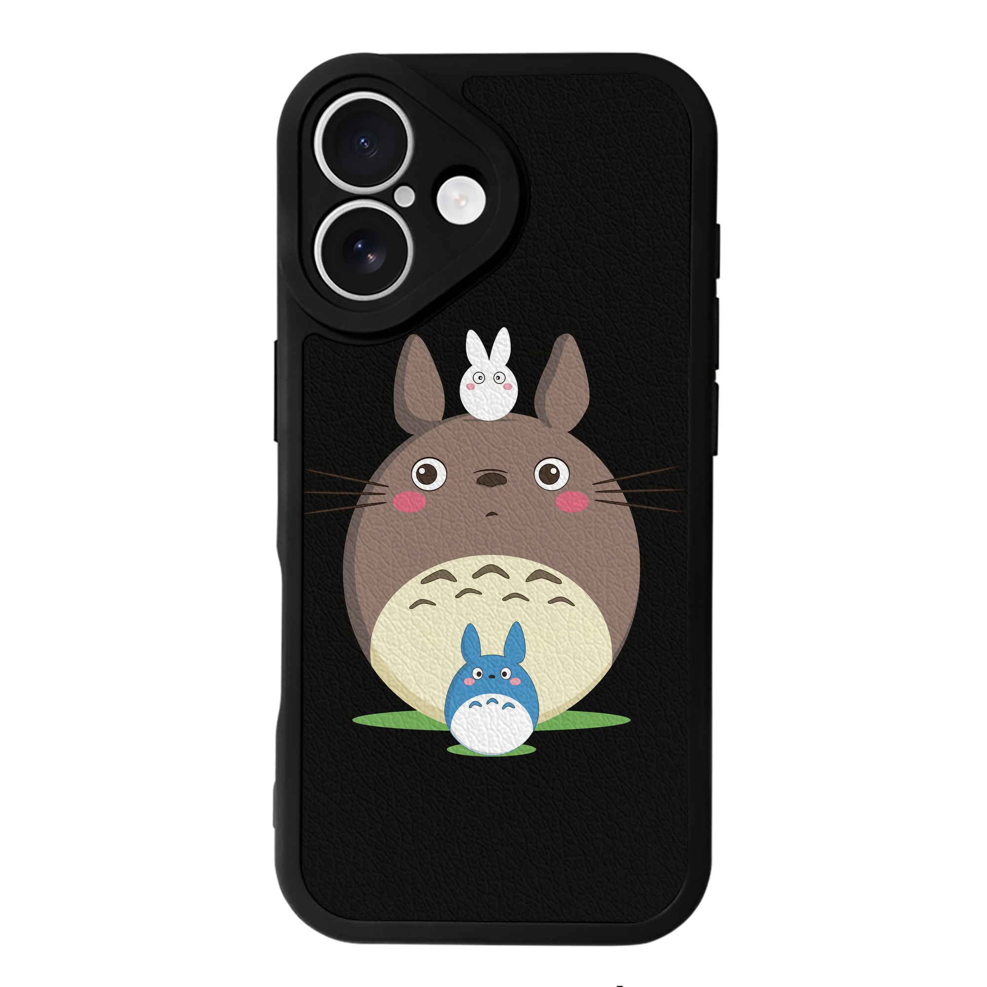 （画像用） となりのトトロ 草壁メイ 草壁サツキ My Neighbor Totoro Satsuki Kusakabe Mei Kusakabe 【iPhone 16シリーズ対応】シリコンスマホケース（レザー調） 材質：シリコン